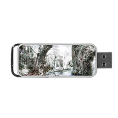 Tree Waterfall Landscape Nature Portable Usb Flash (one Side) by Simbadda