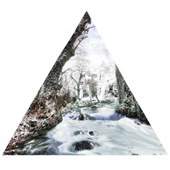 Tree Waterfall Landscape Nature Wooden Puzzle Triangle