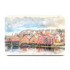 Architecture City Buildings River Plate Mats by Simbadda