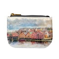 Architecture City Buildings River Mini Coin Purse