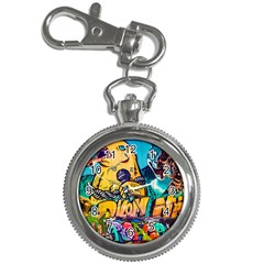 Graffiti Street Art Mountains Wall Key Chain Watches by Simbadda