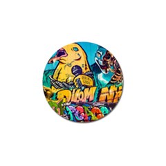 Graffiti Street Art Mountains Wall Golf Ball Marker (4 Pack) by Simbadda