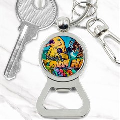 Graffiti Street Art Mountains Wall Bottle Opener Key Chain by Simbadda