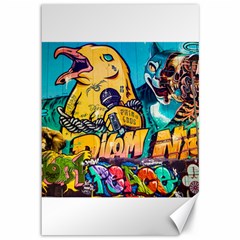 Graffiti Street Art Mountains Wall Canvas 12  X 18  by Simbadda