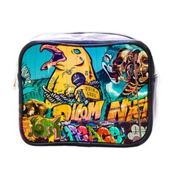 Graffiti Street Art Mountains Wall Mini Toiletries Bag (one Side) by Simbadda