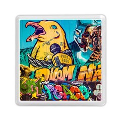 Graffiti Street Art Mountains Wall Memory Card Reader (square) by Simbadda