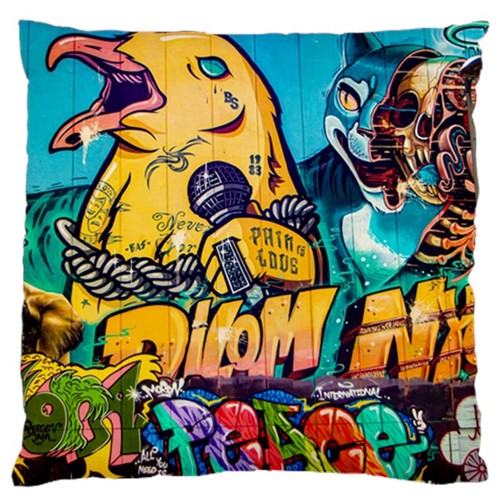 Graffiti Street Art Mountains Wall Standard Flano Cushion Case (Two Sides)