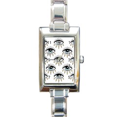 Eyes Pattern Rectangle Italian Charm Watch by Valentinaart