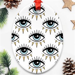 Eyes Pattern Ornament (oval)