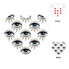 Eyes Pattern Playing Cards Single Design (heart) by Valentinaart