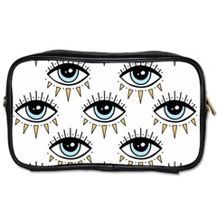 Eyes Pattern Toiletries Bag (two Sides) by Valentinaart