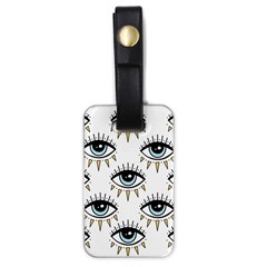 Eyes Pattern Luggage Tag (one Side) by Valentinaart