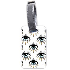 Eyes Pattern Luggage Tag (two Sides) by Valentinaart