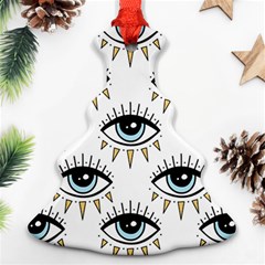 Eyes Pattern Christmas Tree Ornament (two Sides)