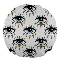 Eyes Pattern Large 18  Premium Round Cushions