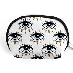 Eyes Pattern Accessory Pouch (medium) by Valentinaart