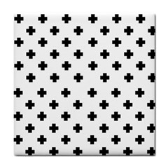 Swiss Cross Pattern Tile Coaster by Valentinaart