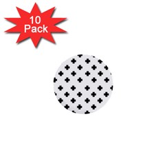 Swiss Cross Pattern 1  Mini Buttons (10 Pack)  by Valentinaart