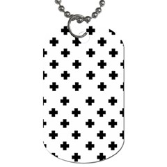 Swiss Cross Pattern Dog Tag (one Side) by Valentinaart