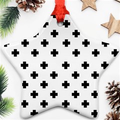 Swiss Cross Pattern Star Ornament (two Sides) by Valentinaart