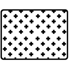 Swiss Cross Pattern Fleece Blanket (large)  by Valentinaart