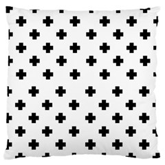 Swiss Cross Pattern Large Cushion Case (one Side) by Valentinaart