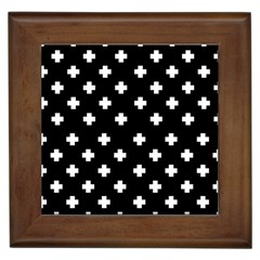 Swiss Cross Pattern Framed Tile by Valentinaart