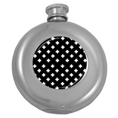 Swiss Cross Pattern Round Hip Flask (5 Oz) by Valentinaart