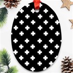 Swiss Cross Pattern Oval Ornament (Two Sides) Front