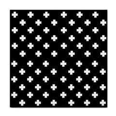 Swiss Cross Pattern Face Towel by Valentinaart