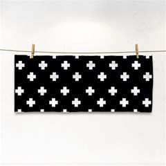 Swiss Cross Pattern Hand Towel by Valentinaart