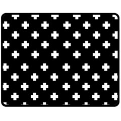 Swiss Cross Pattern Fleece Blanket (medium)  by Valentinaart