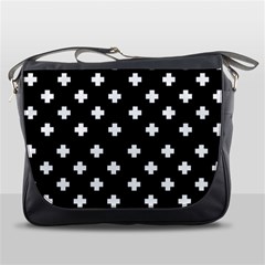 Swiss Cross Pattern Messenger Bag by Valentinaart