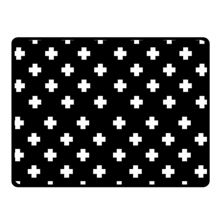 Swiss Cross Pattern Double Sided Fleece Blanket (Small) 