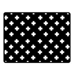 Swiss Cross Pattern Double Sided Fleece Blanket (Small)  45 x34  Blanket Back