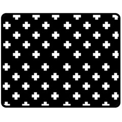 Swiss Cross Pattern Double Sided Fleece Blanket (medium)  by Valentinaart