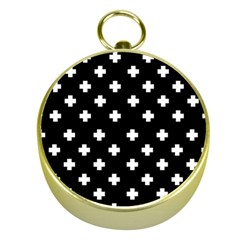 Swiss Cross Pattern Gold Compasses by Valentinaart