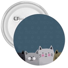 Cute Cats 3  Buttons by Valentinaart