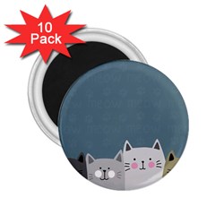 Cute Cats 2 25  Magnets (10 Pack)  by Valentinaart