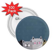 Cute Cats 2 25  Buttons (100 Pack)  by Valentinaart