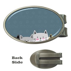 Cute Cats Money Clips (oval)  by Valentinaart