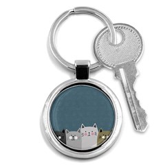 Cute Cats Key Chain (round) by Valentinaart