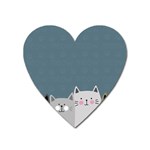 Cute Cats Heart Magnet Front