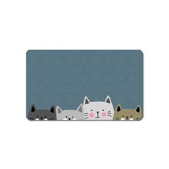 Cute Cats Magnet (name Card) by Valentinaart