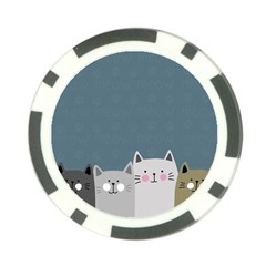 Cute Cats Poker Chip Card Guard by Valentinaart