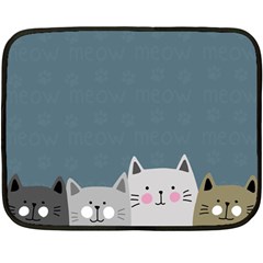 Cute Cats Double Sided Fleece Blanket (mini)  by Valentinaart