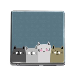 Cute Cats Memory Card Reader (square 5 Slot) by Valentinaart