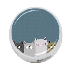 Cute Cats 4-port Usb Hub (two Sides) by Valentinaart