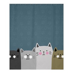 Cute Cats Shower Curtain 60  X 72  (medium)  by Valentinaart