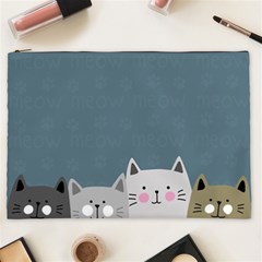 Cute Cats Cosmetic Bag (xxl) by Valentinaart